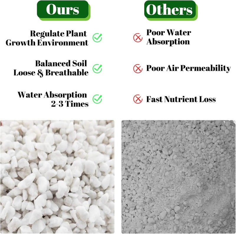 Legigo 8 Quarts Organic Horticultural Perlite for Plants Indoor- Natural Horticultural Soil Additive Conditioner Mix for Improves Drainage, Ventilation and Root Growth - Image 4